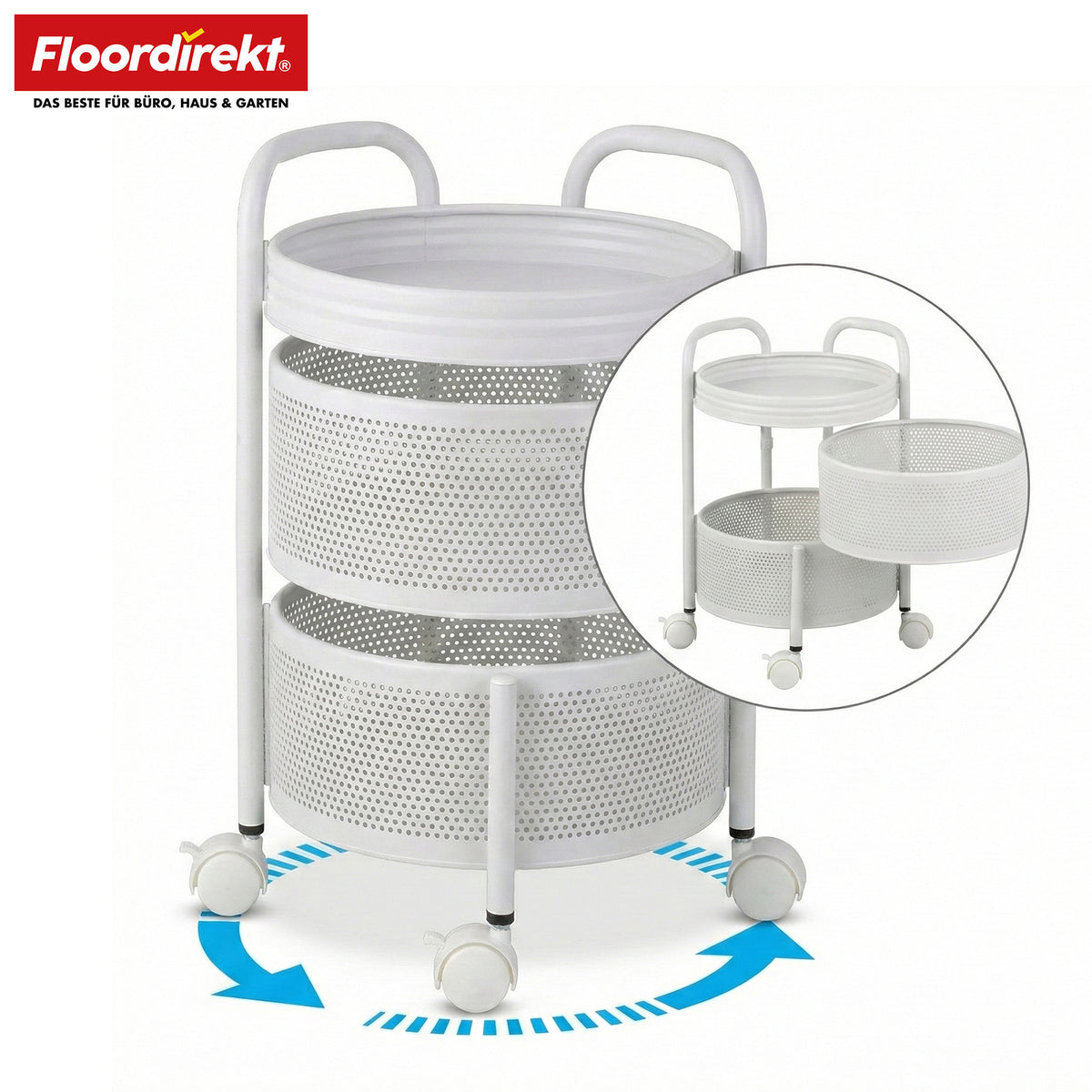 F1_Weiß - 28 x 28 x 43 cm (3 Etagen)