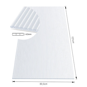 Doppelstegplatte | 60,5 x 121 cm | Polycarbonat | Für Heimwerken & Konstruktion