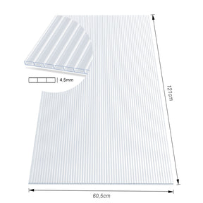 Doppelstegplatte | 60,5 x 121 cm | Polycarbonat | Für Heimwerken & Konstruktion