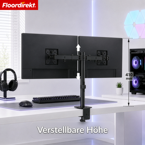 T4_Schwarz - Doppelarm für 2 Monitore