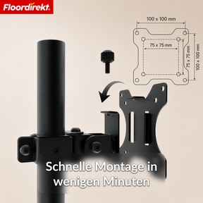 T8_Schwarz - Einarm für 1 Monitor