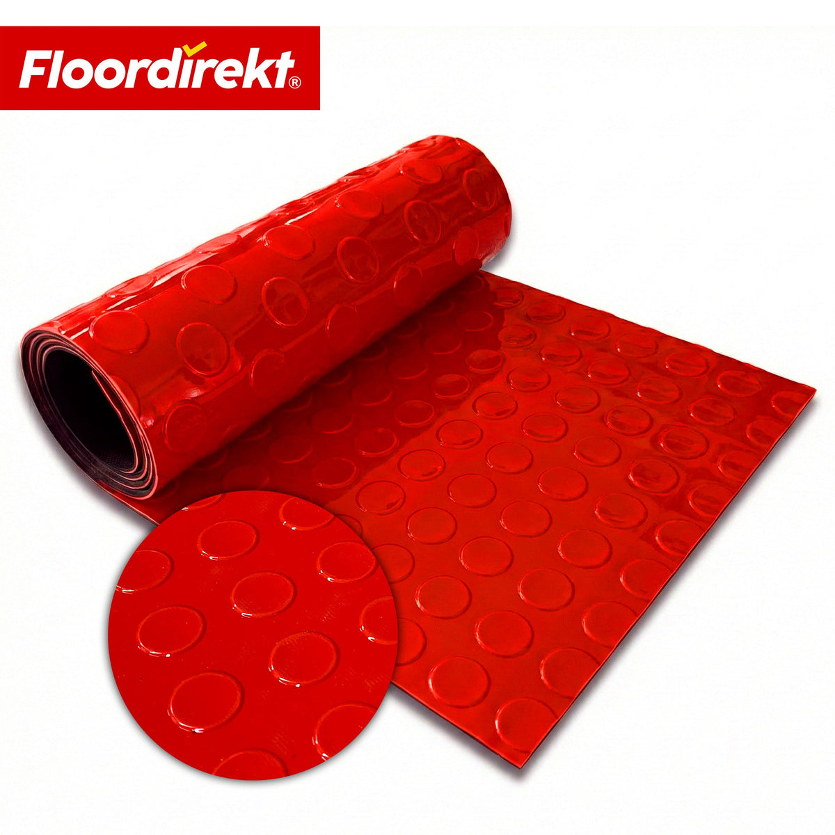 ✂ PVC-Bodenbelag | Coin Mirror | Coin-Optik Flachnoppen | Rutschfest & Pflegeleicht | Meterware / Zuschnitt nach Maß | 110 cm Breite