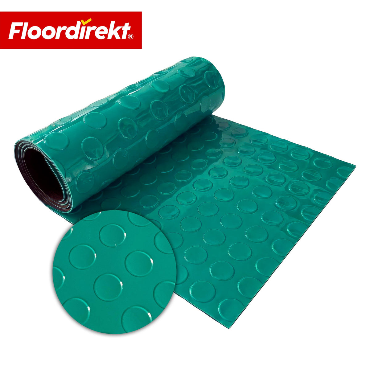 ✂ PVC-Bodenbelag | Coin Mirror | Coin-Optik Flachnoppen | Rutschfest & Pflegeleicht | Meterware / Zuschnitt nach Maß | 110 cm Breite