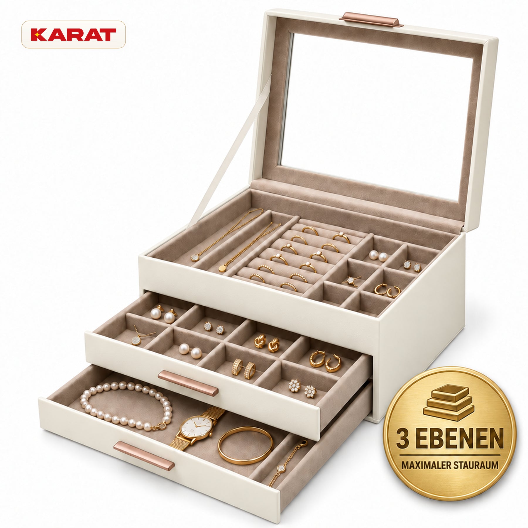 F1_Cremeweiß - 3 Ebenen