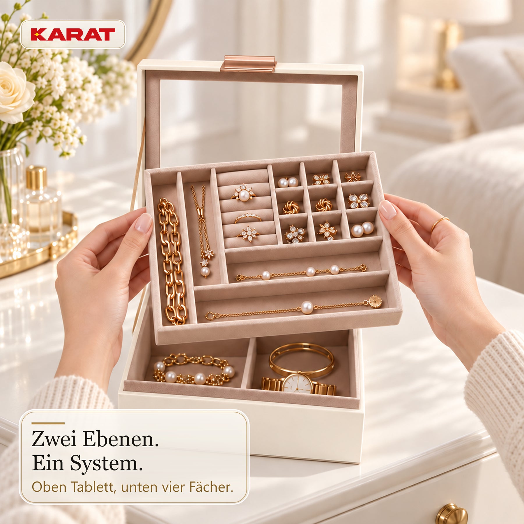 F3_Cremeweiß - 2 Ebenen