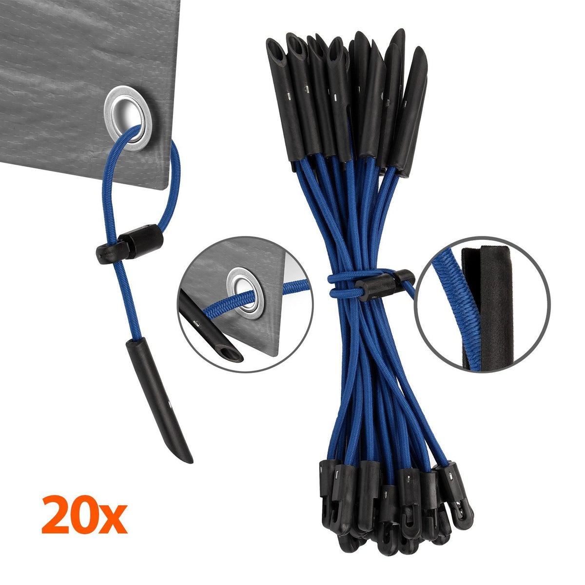 2 Stk. Spanngummi mit Haken 40 cm 2 Stk. Spanngummi mit Haken 40 cm